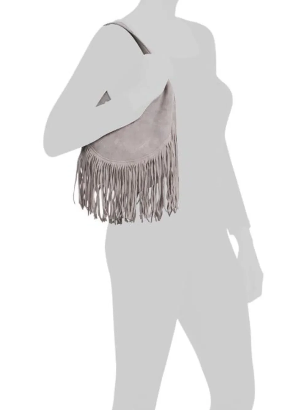 HARBOUR 2ND Suede Fringe Mini Hobo